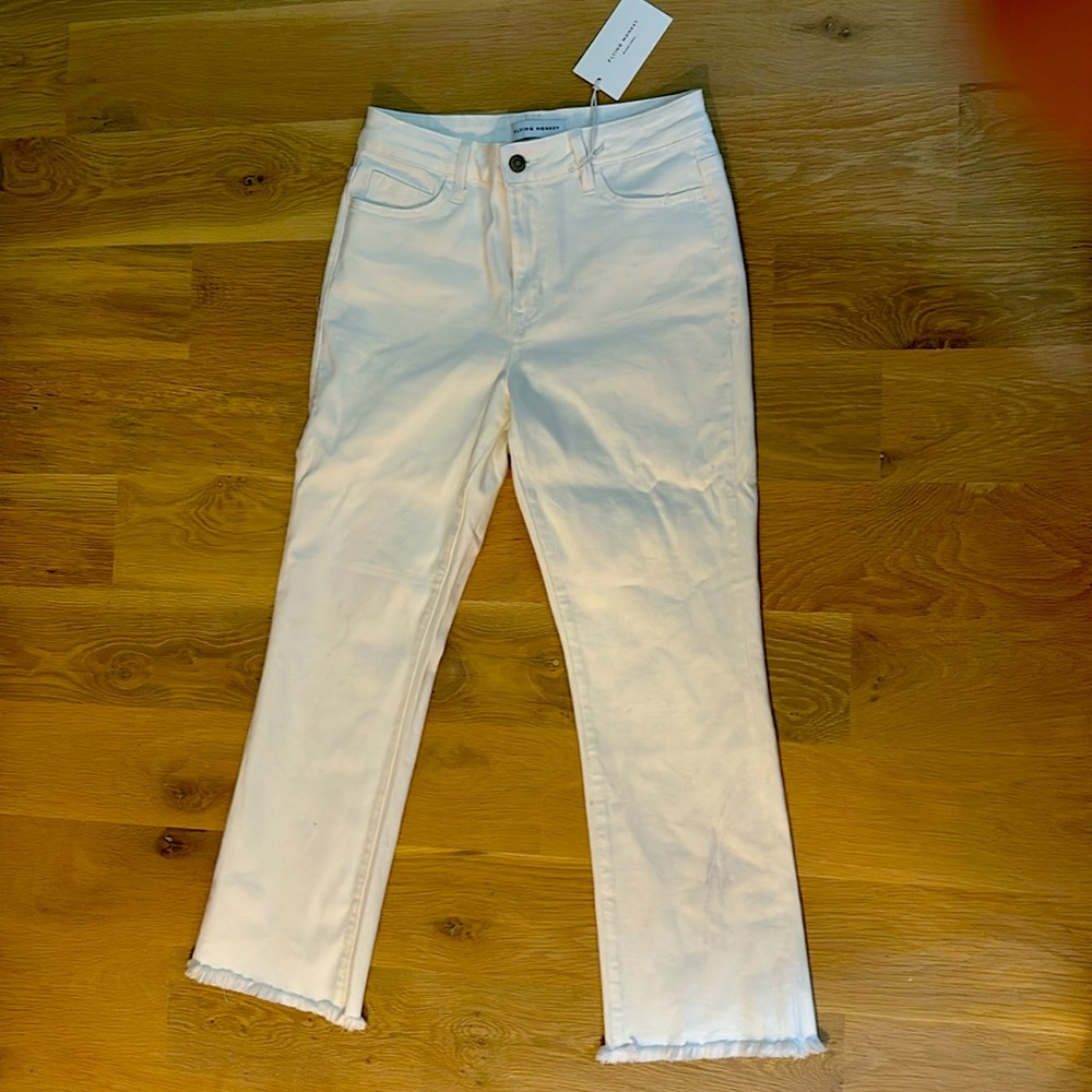NWT Size 29 Flying Monkey Black Label White Jeans